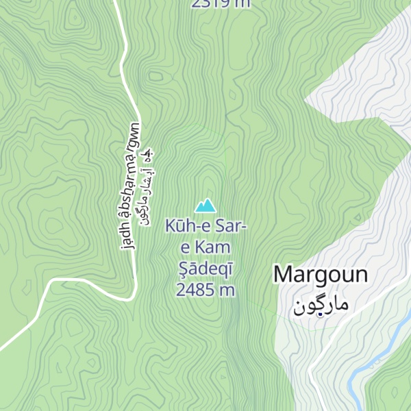 Map of Kūh-e Sar-e Kam Şādeqī