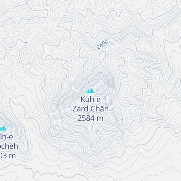 Map of Kūh-e Zard Chāh