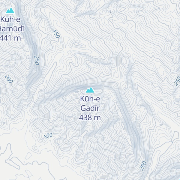 Map of Kūh-e Gadīr