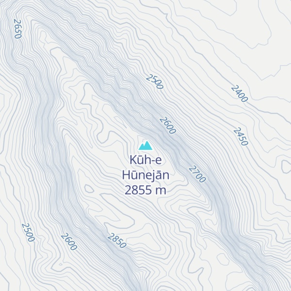 Map of Kūh-e Hūnejān