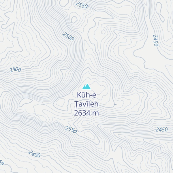 Map of Kūh-e Ţavīleh