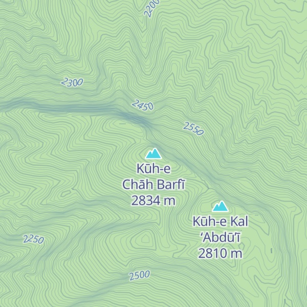 Map of Kūh-e Chāh Barfī