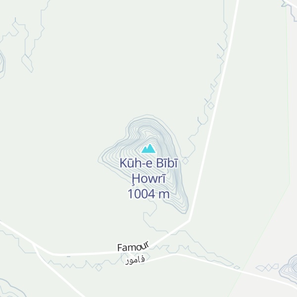 Map of Kūh-e Bībī Ḩowrī