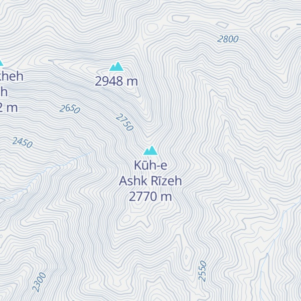 Map of Kūh-e Ashk Rīzeh