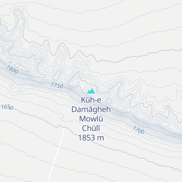 Map of Kūh-e Damāgheh Mowlū Chūlī