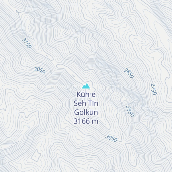 Map of Kūh-e Seh Tīn Golkūn