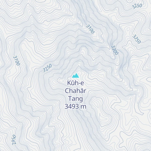 Map of Kūh-e Chahār Tang