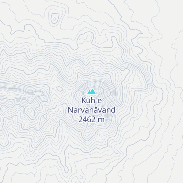 Map of Kūh-e Narvanāvand