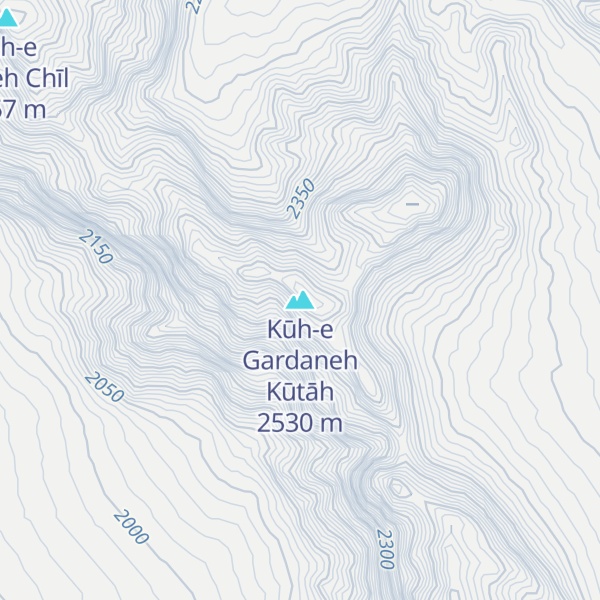 Map of Kūh-e Gardaneh Kūtāh