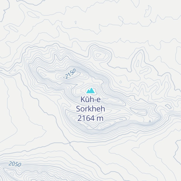 Map of Kūh-e Sorkheh
