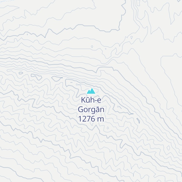 Map of Kūh-e Gorgān