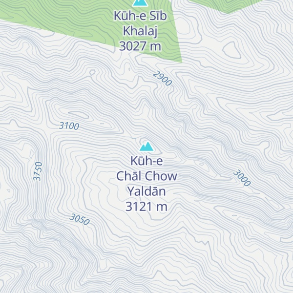 Map of Kūh-e Chāl Chow Yaldān