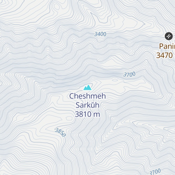 Map of Cheshmeh Sarkūh