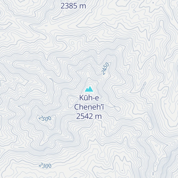 Map of Kūh-e Cheneh’ī