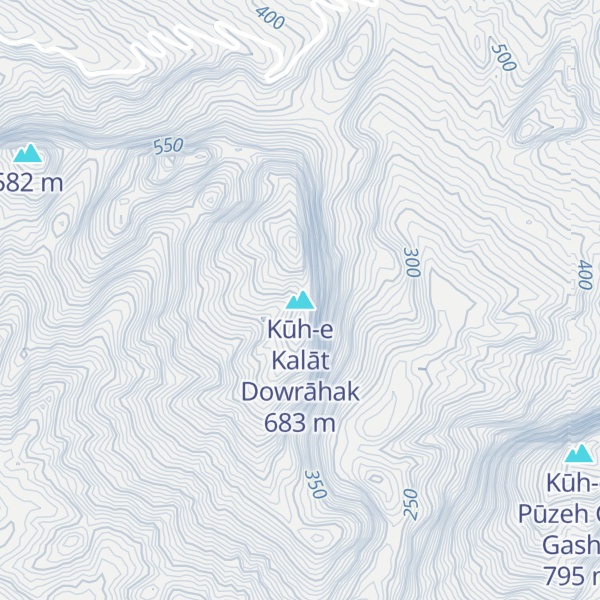 Map of Kūh-e Kalāt Dowrāhak