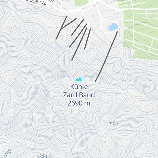 Map of Kūh-e Zard Band