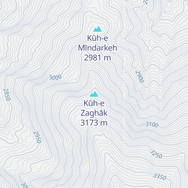 Map of Kūh-e Zaghāk