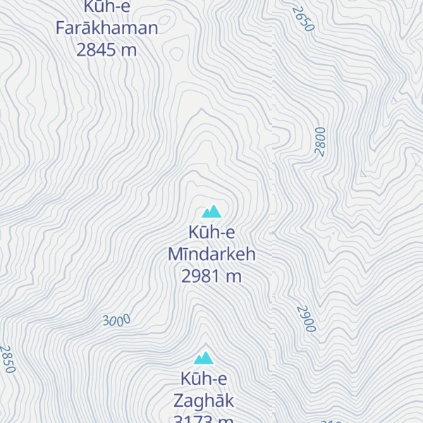 Map of Kūh-e Mīndarkeh