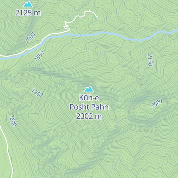 Map of Kūh-e Posht Pahn