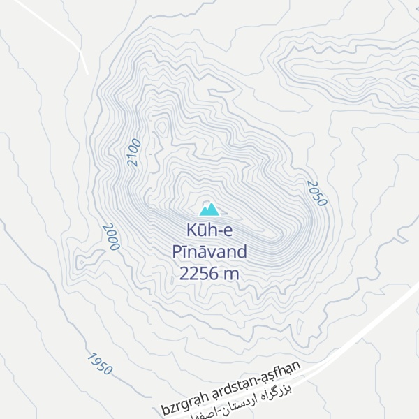 Map of Kūh-e Pīnāvand
