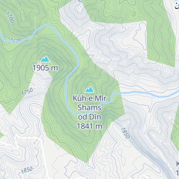 Map of Kūh-e Mīr Shams od Dīn