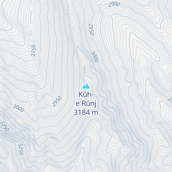 Map of Kūh-e Rūnj