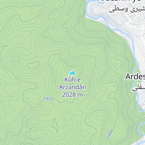 Map of Kūh-e Arzandān