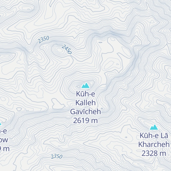 Map of Kūh-e Kalleh Gavīcheh