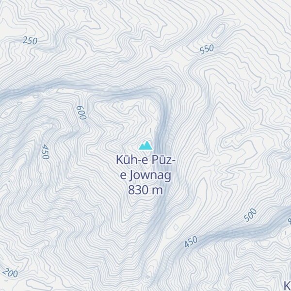 Map of Kūh-e Pūz-e Jownag
