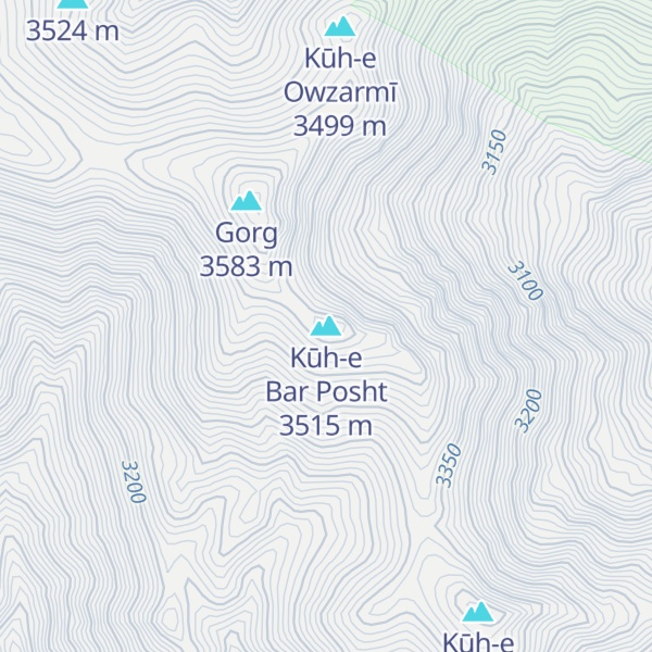 Map of Kūh-e Bar Posht