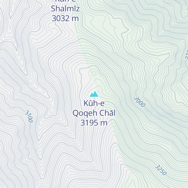 Map of Kūh-e Qoqeh Chāl