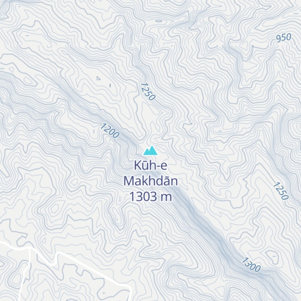 Map of Kūh-e Makhdān