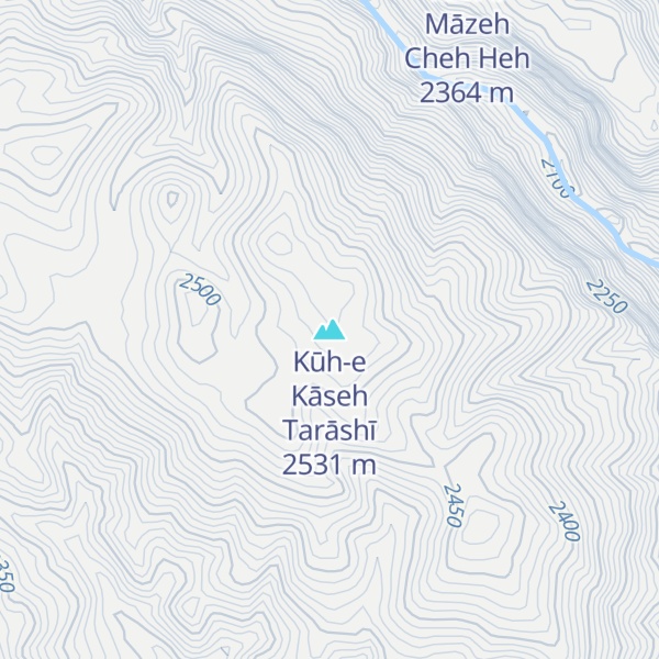 Map of Kūh-e Kāseh Tarāshī