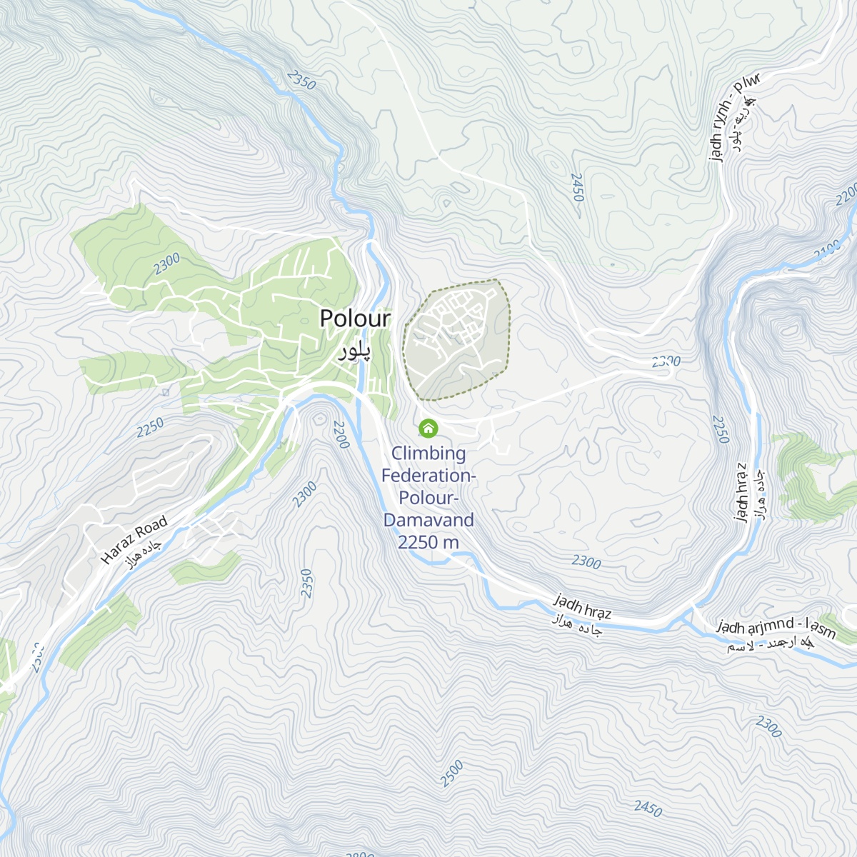 Climbing Federation-Polour-Damavand map