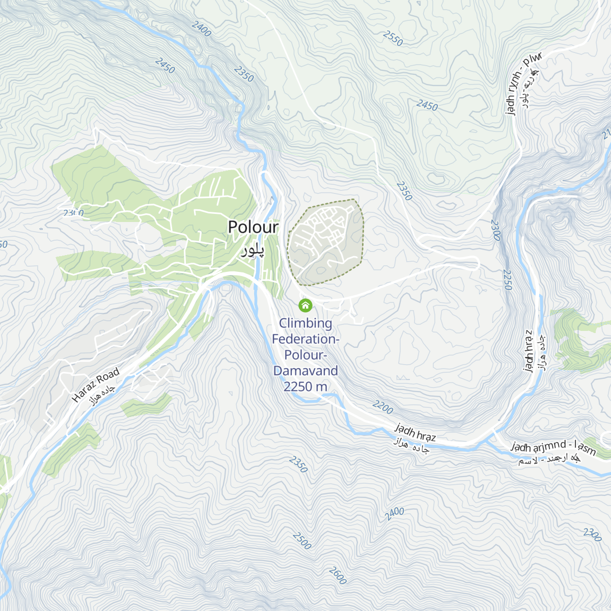 Climbing Federation-Polour-Damavand map