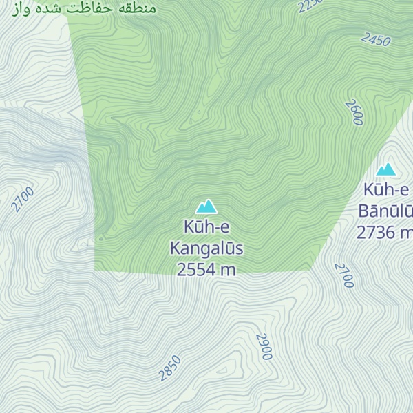 Map of Kūh-e Kangalūs