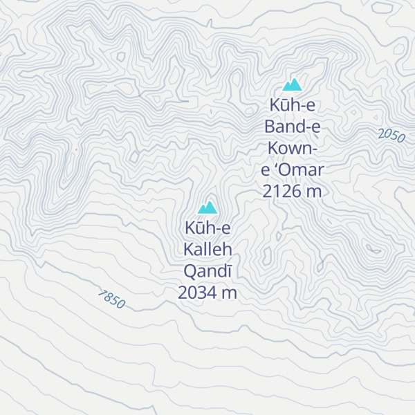 Map of Kūh-e Kalleh Qandī