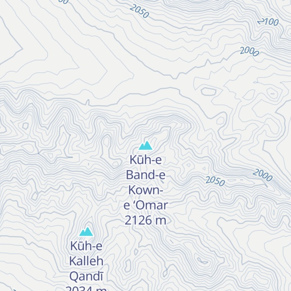 Map of Kūh-e Band-e Kown-e ‘Omar