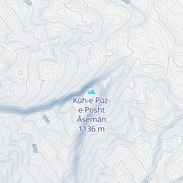 Map of Kūh-e Pūz-e Posht Āsemān