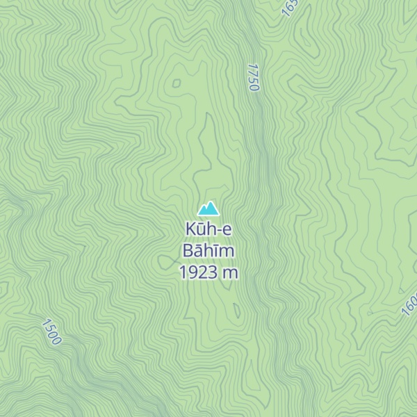 Map of Kūh-e Bāhīm