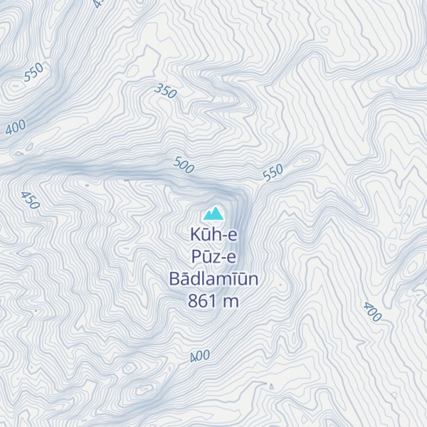 Map of Kūh-e Pūz-e Bādlamīūn