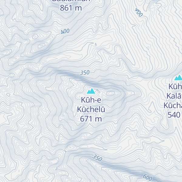 Map of Kūh-e Kūchelū
