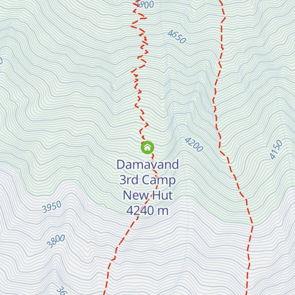 Map of Damavand 3rd Camp New Hut