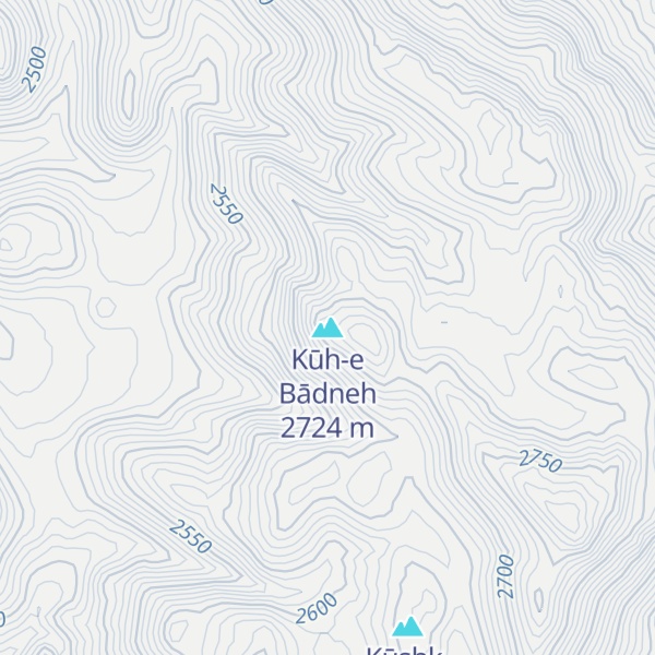 Map of Kūh-e Bādneh