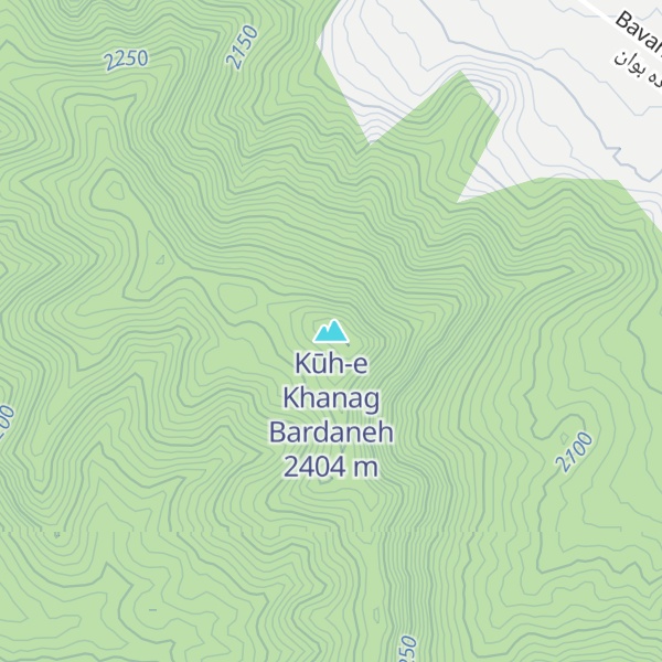 Map of Kūh-e Khanag Bardaneh