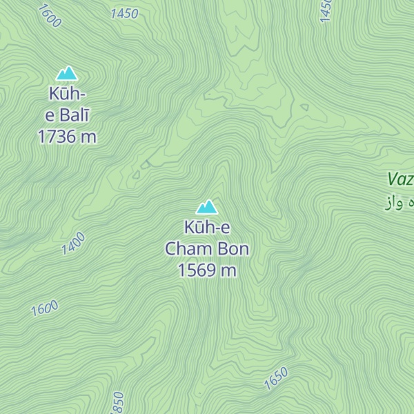 Map of Kūh-e Cham Bon