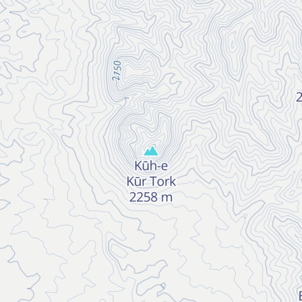 Map of Kūh-e Kūr Tork