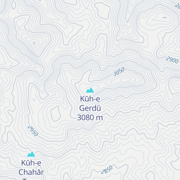 Map of Kūh-e Gerdū