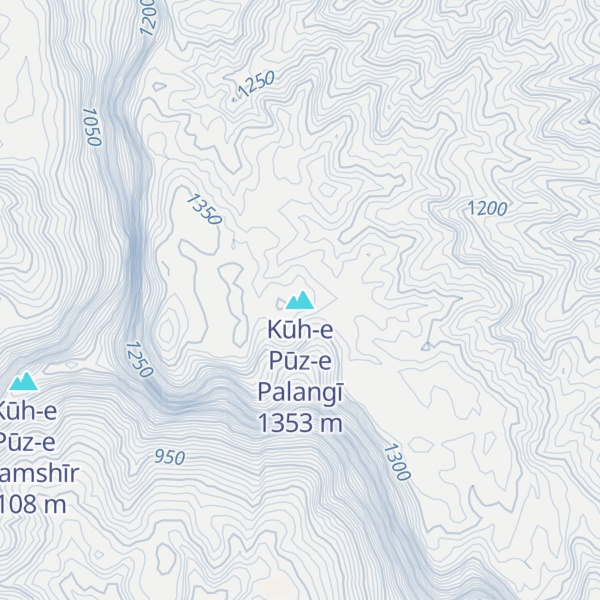 Map of Kūh-e Pūz-e Palangī