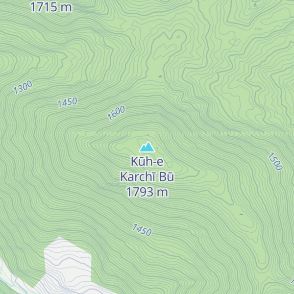 Map of Kūh-e Karchī Bū